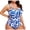 #0413-Blue, variant on Womens Plus Size Tie Dye Printed One Piece Sporty Swimsuit Padded Wireless Backless Slim Fit UV 50+ Protection for Beach Pool Summer Water Activities