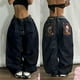 thumbnail image 1 of Pantalones vaqueros holgados con estampado de gran tamaño, pantalones de pierna ancha de cintura alta, Estilo Vintage, Hip-hop, Harajuku, gótico, Pop, Y2K, ropa de calle, nueva moda, 1 of 1