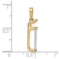 thumbnail image 5 of Auriga Fine Jewelry 14K Yellow Gold and White Rhodium D/C Hacksaw Pendant for Women (L-23.43 mm, W-5 mm), 5 of 5