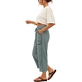 thumbnail image 6 of BUIGTTKLOP Capri Sweatpants for Women Drawstring High Waisted Cropped Pants Baggy Sweat Lounge Capris, 6 of 6