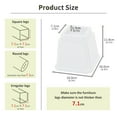thumbnail image 2 of Lutown-Teen Bed Risers 4 inch Heavy Duty Furniture Risers for Sofas, Chair Risers Sofa Risers Table Risers Set of 8 Pack, White, 2 of 6