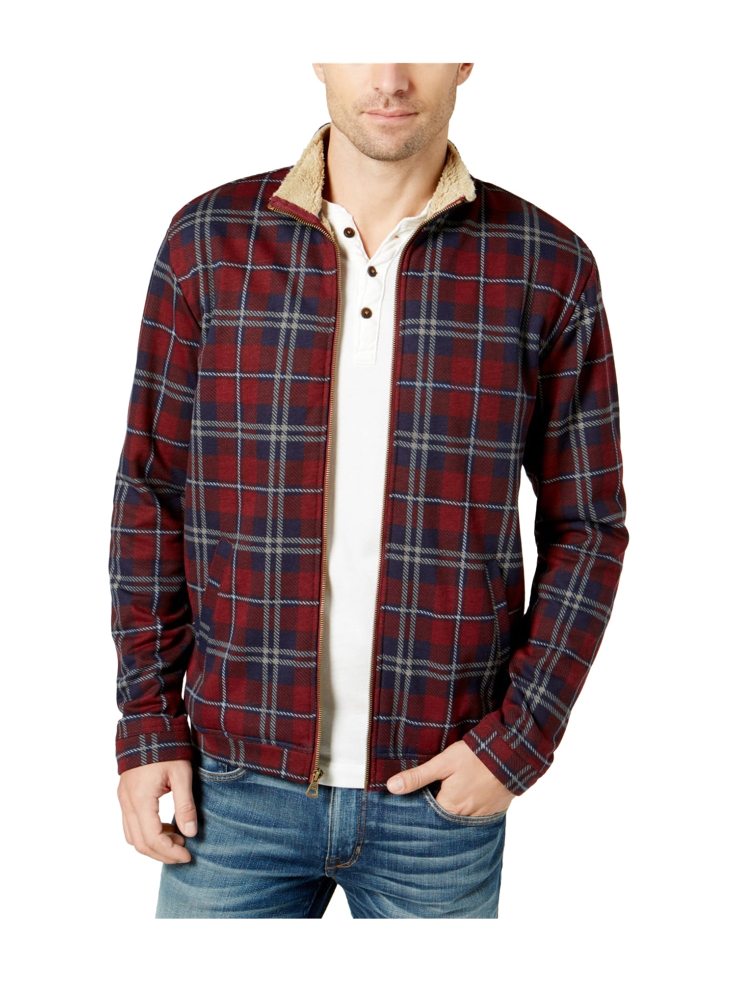 Weatherproof Mens Plaid Fleece Jacket 