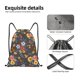 thumbnail image 4 of Fotbe Colorful Flowers with Butterfly Bolsa Mochila con Cordón Estampada, Bolsa de Gimnasio Deportiva, Bolsa Cinch, Bolsa con Cordón para Hombres y Mujeres-Small, 4 of 6