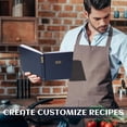 thumbnail image 3 of Serrenf Perfect Blank Recipe book - Write In Your Own Recipes,Organize Your Recipes- Waterproof Cover and 186 Blank Pages Recipe Notebook (dark blue), 3 of 8