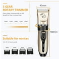 thumbnail image 5 of TOMSHOO Pet Grooming Hair Clipper Rechargeable Low Noise Cordless Hair Trimmer Cutter Kit for Dog Cat Rabbit, 5 of 9
