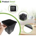 thumbnail image 4 of 10-Pack 5 Gallon Square Plastic Garden Planter Pots Flower Seedling Container Fit for Indoor Outdoor Plants Seedlings Flowers Vegetables Black$$Garden &, 4 of 7