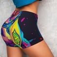 thumbnail image 4 of Daiia Neon Pop Art Pitbull Pattern Women's Workout Shorts Biker Shorts - High Waisted Workout Spandex Tummy Control Gym Running Yoga Shorts-X-Large, 4 of 8