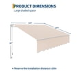 thumbnail image 2 of TROPOW Retractable Awning, Manual Awnings for Patio, Sun Shade Patio Awning with Crank Handle, Aluminum Frame, 280 g Polyester Fabric, for Deck, Balcony, Yard, 2 of 7