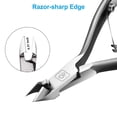 thumbnail image 2 of Cuticle Trimmer 3/4 Jaw Extremely Sharp Cuticle Nippers Scissors Stainless Steel Clippers Cutter Remover Pedicure Manicure Nail Tool, General X7, Space Gray, 2 of 6