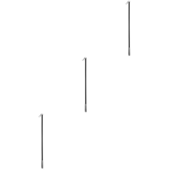 RENACLIPY Curtain Wand, Black, Sturdy and , Keychain Buckle, Easy to Use, 3Pcs