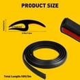 thumbnail image 4 of H Shape Self Adhesive Auto Rubber Weather Draft Seal Strip 0.7 Inch Wide X 0.31 Inch Thick,Weatherstrip for Car Window and Door,Engine Cover 10Feet Long Universal, 4 of 12