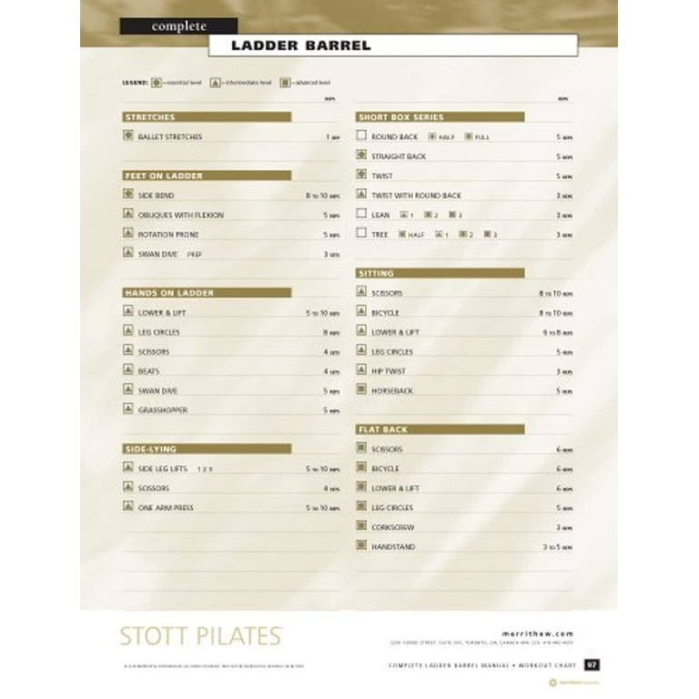 stott pilates ladder barrel manual