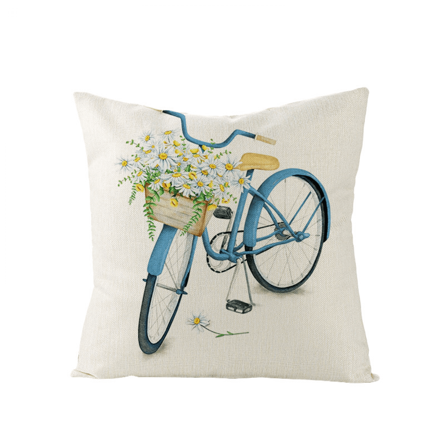 JUSTUP Bicycle Pillow Case Decorative Throw Pillow Cover Vintage