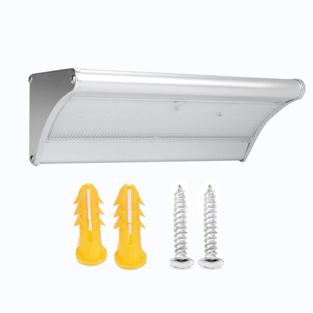 Lámpara de aplique con sensor de luz de pared LED con energía solar para pasillo de jardín Blanco cálido medio