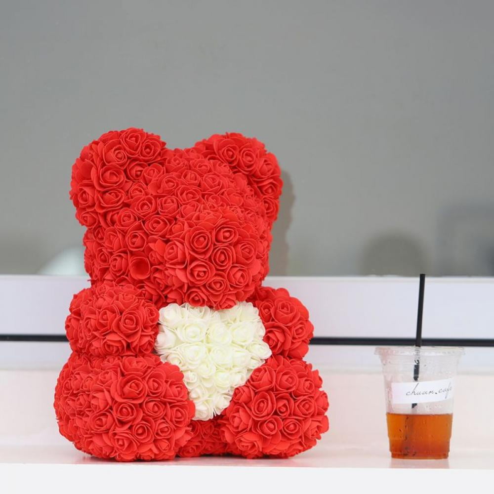led rose teddy bear