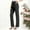 Black, variant on Women's Slacks and Pants Womens Black Pants Button-Front with Hidden Zipper Strechy Straight Pockets Formal Office Dress Pants Women