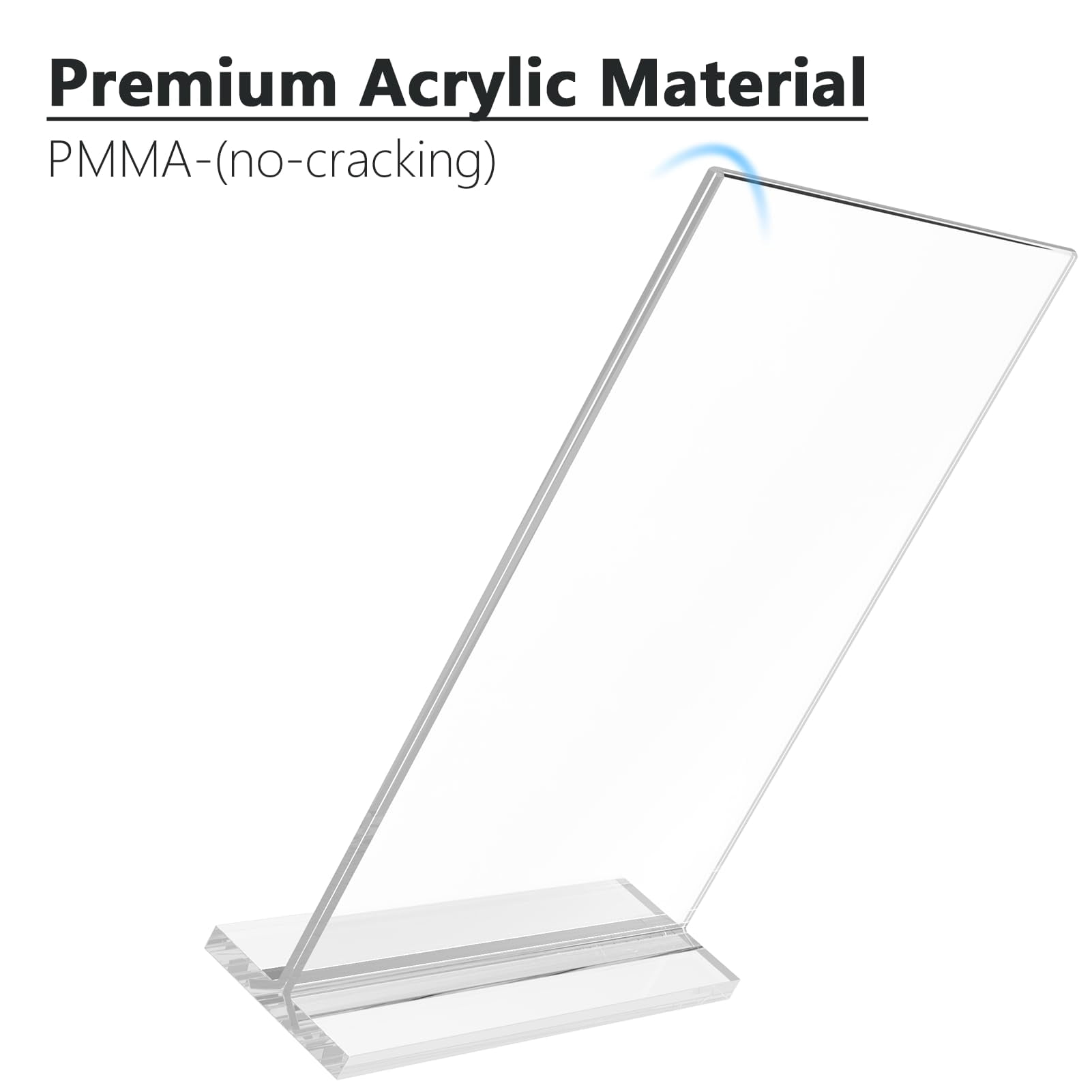 MaxGear Acrylic Sign Holder 8.5x11 Inches 6 Pack, Clear Table Display Stand Desktop Paper Holder, Standing Menu Flyer Holder Vertical Plastic Sign Frame