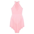 thumbnail image 6 of YONGHS Kids Girls Sleeveless Ballet Dance Leotard Irregular Dress Ballroom Latin Lyrical Dancewear Pink 10, 6 of 7