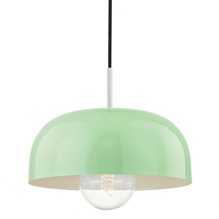 

-One Light Large Pendant in Style-14 inches Wide By 5.75 inches High-Polished Nickel/Mint Finish Bailey Street Home 735-Bel-2941744