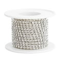 thumbnail image 1 of 5yard/roll AB Crystal Rhinestone Chain SS6-SS16 DIY Jewelry Craft (Silver), 1 of 6