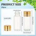 thumbnail image 5 of 20pcs 4ml Small Glass Bottles Decorative Bottles Wishing Bottles Clear Cylindrical Glass Bottles Liquid Dispensing Bottles for Home Decoration Liquid Dispensing Sample Display, 5 of 6