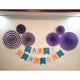 thumbnail image 4 of Colgante Garland Papel Molinillo Cumpleaños Decoración Púrpura Yuyangstore Party Party Fan Garland, 4 of 7