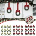 thumbnail image 4 of 12 coronas navideñas para gabinetes de cocina con cinta, mini coronas navideñas, pequeñas coronas de cocina con bayas y lazos, coronas verdes para ventanas y puertas, 4 of 4