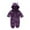 Purple, variant on Fesfesfes Infant Baby Onesie Fleece Footie Jumpsuit Snowsuit Winter Bunting Onesie Warm Hooded Romper Jumpsuit Outfits For Girls and Boys
