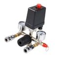 thumbnail image 4 of Compresor De Aire Interruptores De Control De Presión Con Regudor De Presión Conjunto De Accesorios De Válvu De Seguridad ~ 90-120PSI, 5, Neg SM SunniMix Manómetro del regulador del colector, 4 of 6