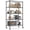 Silver, variant on Sailvan 5-Tier Heavy Duty Metal Shelving Unit with Wheels, 1600lb Capacity Wire Storage Rack, 36"W x 18"D x 72"H, Adjustable Garage Shelves,Black