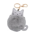 thumbnail image 1 of Llavero colgante de gato Qarigey Accesorios Elegante Bolsa Regalos Gris Type3 NO3, 1 of 6
