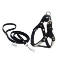 thumbnail image 1 of Juego de correa de arnés de chaleco de perro suave y duradero para entrenamiento diario caminar Negro l Zulema Juego de arneses para perros y correas, 1 of 8