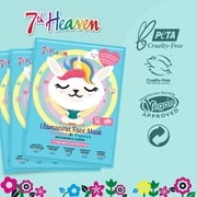 Llamacorn Sheet Masks by 7th Heaven for Kids - 4 Pc Mask