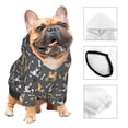 thumbnail image 3 of Fotbe Bulldog Print Print Small Dog Sweater Hoodies Pet Grey Hooded Soft Fleece Sweatshirts with Pocket Fall Winter Puppy Cat Sweaters Warm Clothes-Small, 3 of 7