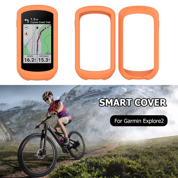 Funda de silicona para cronómetro, funda para ordenador de bicicleta para Garmin Explore 2 (naranja) Ehuebsd Para estrenar