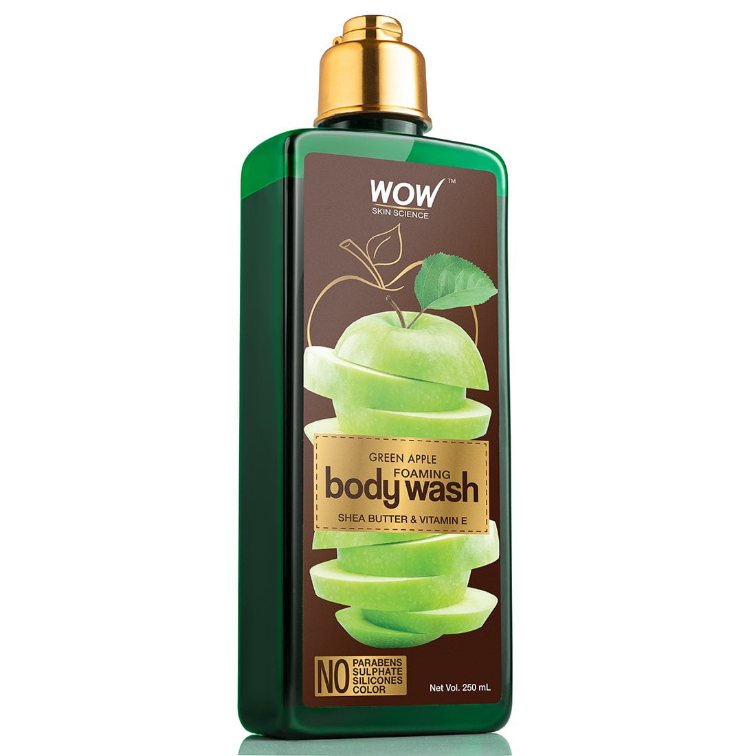 WOW Skin Science Green Apple Body Wash With Aloe Vera, Argan Oil To