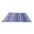 thumbnail image 2 of Ahgly Company Machine Washable Indoor Square Abstract Blue Modern Area Rugs, 3' Square, 2 of 4