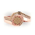 thumbnail image 2 of 0.45 ct Brilliant Round Cut Champagne 18K Rose Gold Solitaire with Accents Engagement Bridal Wedding Ring Band Set size 5.25, 2 of 7