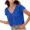 Dark Blue, variant on ATENAR Shirts for Women Lightweight Loose Womens Shirts Summer Croped Tee Dark Blue M