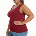thumbnail image 3 of LLYWEY Camisole Tops Summer Sleeveless Standard Straps Solid Tank Top with Built in Bra Padded Polyester Workout Yoga Shirts ( Women's Plus), 3 of 7
