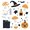 White Halloween Pattern, variant on FORMRS Kids Pajama Pants with Pockets Size 6-8Y Boys Lounge Sleep Bottoms, White Halloween Pumpkin