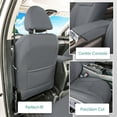 thumbnail image 6 of For Hyundai Tucson 2022-2024 FH Group PU Leather Custom Fit Car Seat Covers - Solid Gray Full Set, 6 of 6