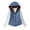 Blue, variant on Vest for Women Casual Solid Color Short Outerwear Jackets Pocket Breasted Hooded Cotton Vest Jacket