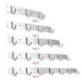 thumbnail image 2 of tredstone Space Aluminum Hooks Bar 3/4/5/6/7 Hooks Hat Clothes Robe Holder Rack Wall Mounted Bathroom Kitchen Hanger, 2 of 8