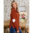 thumbnail image 3 of Sweaters for Women Quarter Zip Striped Sweaters Knitted Warm Pullover Sweaters Shermie, 3 of 7