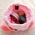 thumbnail image 4 of Pink Plush Star Drawstring Plush Kawaii Bag Monedero de viaje Maquillaje Cosmético Bolsas de almacenamiento Organizador TUNC Sencillez, 4 of 5