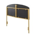 thumbnail image 3 of Newboti Furniture Lindsey Contemporary/Glam Queen Headboard in Gold Steel and Grey Velvet by LumiSource NO.63800, 3 of 3