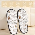 thumbnail image 2 of Balery Coffee Pantuflas de Casa de Felpa Silenciosas con Diseño Estampado, Zapatillas Cómodas Antideslizantes de Algodón para Interior-Large, 2 of 8
