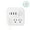 White, variant on Travel Plug Adapter, US to Europe Plug Adapter with 3 AC Outlets and 3 USB, Type E/F - International Power Strip for USA to Europe EU Germany France Iceland Greece Spain, White