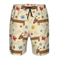 thumbnail image 3 of Fotbe Dachshund Dog And Flower Trajes de Baño Estampados para Hombre, Shorts de Verano de Secado Rápido, Ropa de Playa, Bañadores-Large, 3 of 6